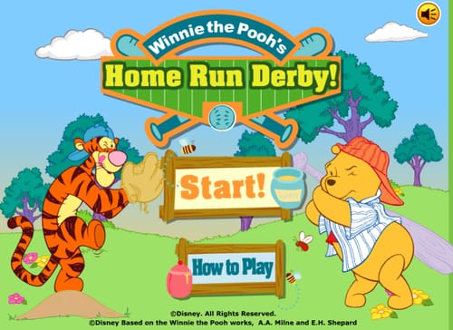 곰돌이푸 야구게임하기 Winnie The Poohs Home Run Derby